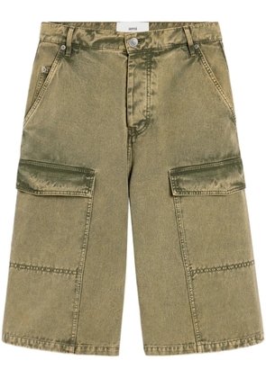 AMI Paris wide-leg Bermuda shorts - Green