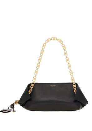 Ferragamo folded chain-link shoulder bag - Black
