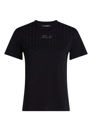 Karl Lagerfeld rhinestone-embellished T-shirt - Black