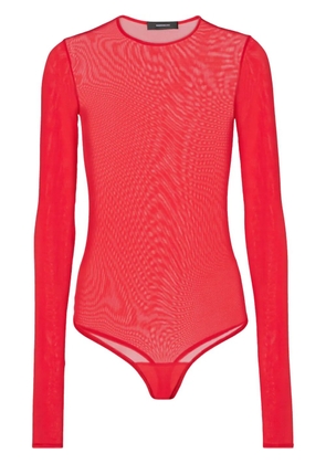 WARDROBE.NYC sheer bodysuit - Red