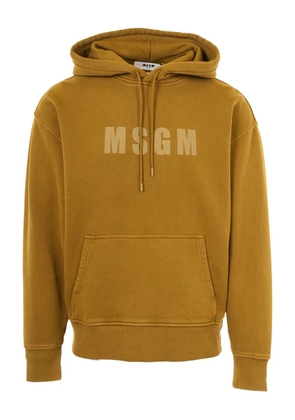 MSGM logo hooded sweater - Green