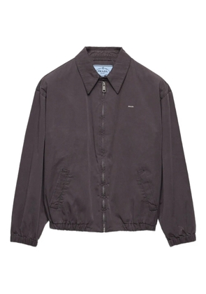 Prada shirt-collar welt-pocket jacket - Grey