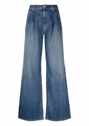Nili Lotan wide-leg bleach-effect denim jeans - Blue