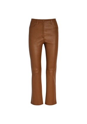 JOSEPH Duke leather trousers - Brown