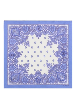 ETRO paisley silk pocket square - Blue