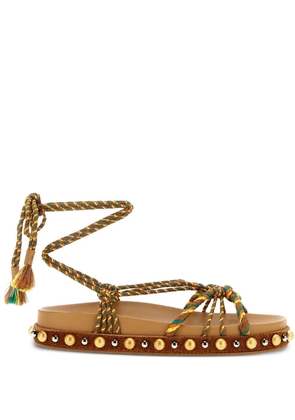 Aquazzura Tropical leather sandals - Brown