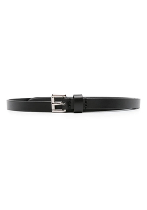 D4.0 double-strap leather belt - Black