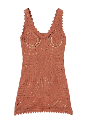 TWINSET crochet-knit dress - Brown