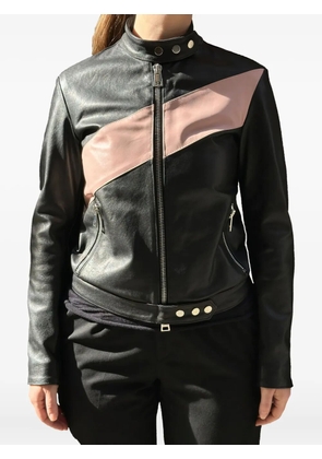 La-Rose zip leather jacket - Black