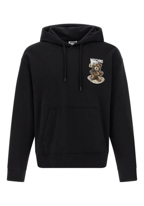 Moschino teddy-print hoodie - Black