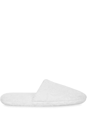 Dolce & Gabbana DG-jacquard cotton slippers - White