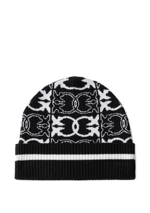 PINKO Love Birds-pattern beanie - Black
