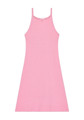 Courrèges ribbed-knit a-line mini dress - Pink