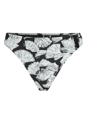 Karl Lagerfeld fan-print bikini briefs - Black
