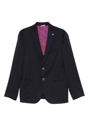 Manuel Ritz paisley-lining single-breasted blazer - Blue