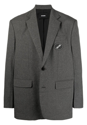 We11done notched-lapels single-breasted blazer - Grey