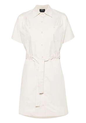 A.P.C. shirt mini dress - Neutrals