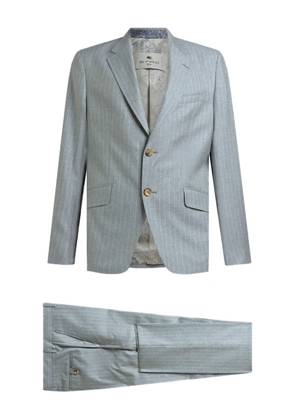 ETRO single-breasted striped suit - Green