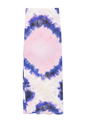 Rabanne tie-dye maxi skirt - Blue
