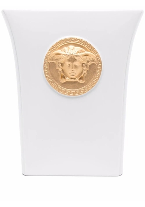 Versace Medusa-plaque porcelain vase - White