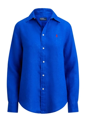 Polo Ralph Lauren logo-embroidered linen shirt - Blue
