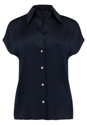 Vince short-sleeve silk shirt - Blue