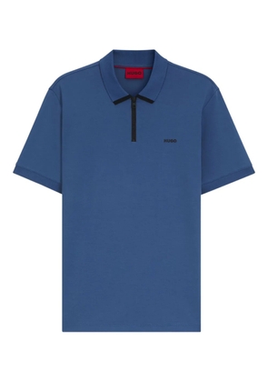HUGO zip-up polo shirt - Blue