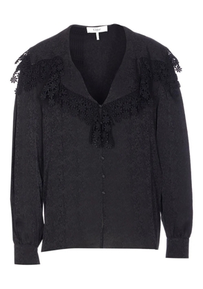 Chloé lace-trim long-sleeve blouse - Black