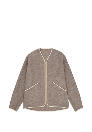 Fortela Sherpa herringbone zip-up jacket - Neutrals