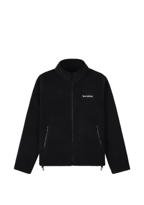 Sporty & Rich zip-up fleece jacket - Black