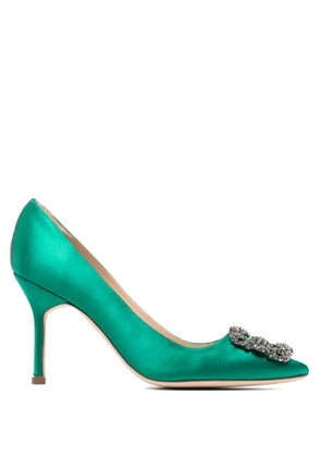 Manolo Blahnik 90mm Hangisi pumps - Green