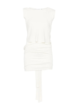 Aya Muse draped mini dress - White