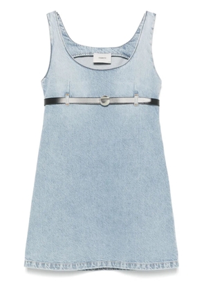 Coperni belted denim mini dress - Blue