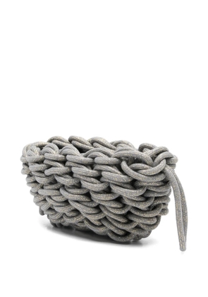 Alienina Lina woven clutch bag - Grey
