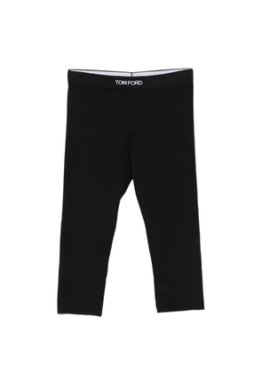 TOM FORD logo-waistband trousers - Black