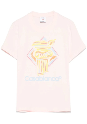 Casablanca Diamond Column-printed T-shirt - Pink