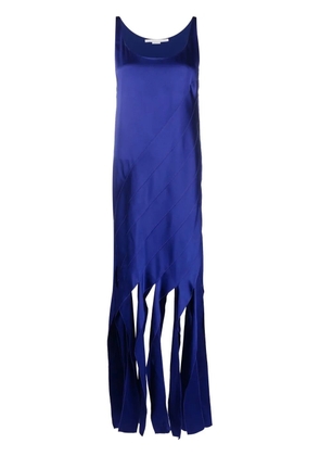 Stella McCartney fringe-hem sleeveless dress - Blue