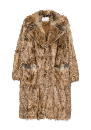 The Frankie Shop Rella faux fur coat - Brown