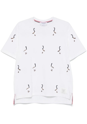 Thom Browne embroidered-motif T-shirt - White