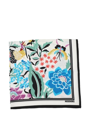 Missoni floral-print scarf - White