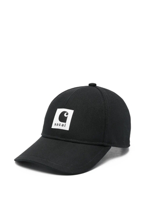 sacai x Carhartt WIP Duck logo-patch cap - Black