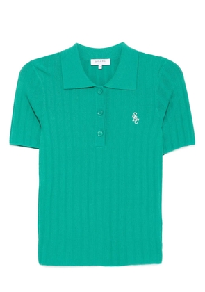 Sporty & Rich SRC ribbed polo top - Green