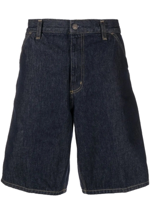 Carhartt WIP logo-patch denim cargo shorts - Blue