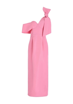 Rosie Assoulin bow-detail one-shoulder midi dress - Pink
