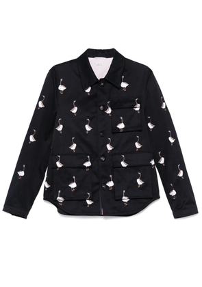 Thom Browne embroidered-motif jacket - Blue