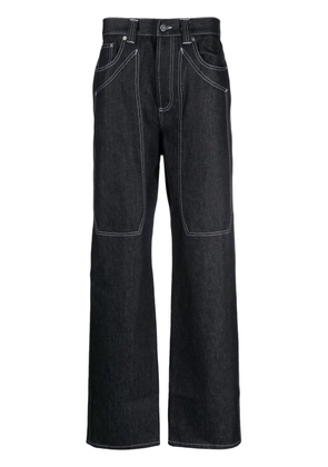 Winnie NY contrast-stitching straight-leg jeans - Blue