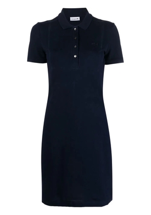 Lacoste polo-collar short sleeve dress - Blue