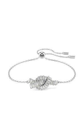 Swarovski Matrix baguette-crystal knot bracelet - White