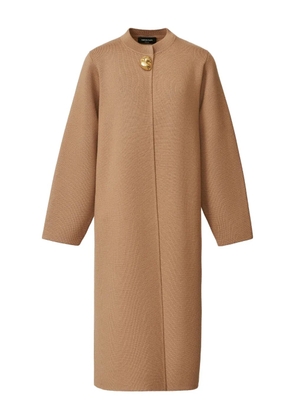 Fabiana Filippi button-detail knitted coat - Brown