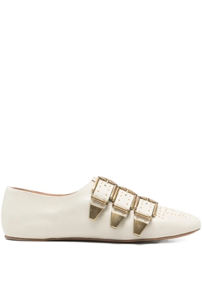 Chloé Susanna buckle embellished ballet flats - Neutrals